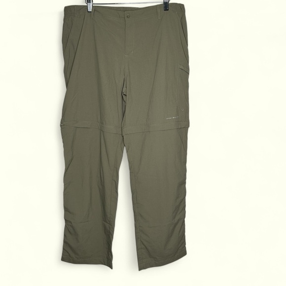 Columbia PFG Convertible Pants Shorts Men's XL Omni-Shade Sage Green Nylon EUC - Picture 1 of 6